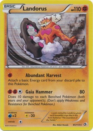 Card Landorus Rare Holo 056/096 R 1 ED XY3 Pokemon Carte 