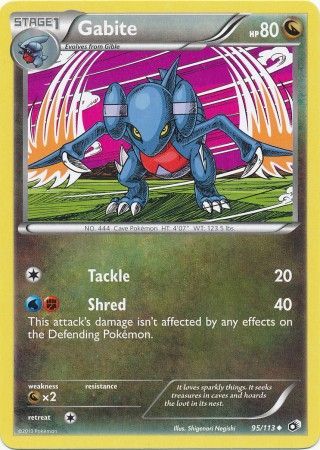 Gabite 95 113 Uncommon Black White 11 Legendary Treasures Singles Gabite 95 113 Uncommon Black White 11 Legendary Treasures Singles