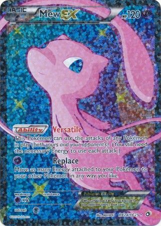 Mew HOLO RARE 53/108 Pokemon TCG XY Evolutions Card NM Shiny foil