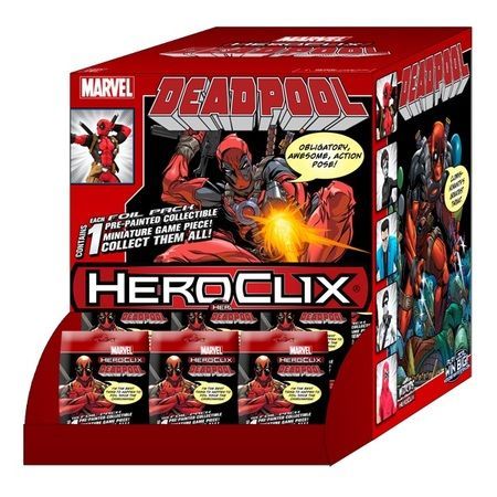 Deadpool Gravity Feed Display Box of 24 Packs Marvel Heroclix Heroclix Sealed Product Deadpool Gravity Feed Display Box of 24 Packs Marvel Heroclix Heroclix Sealed Product