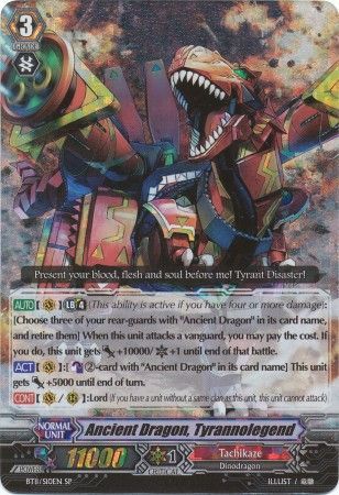 Ancient Dragon Tyrannolegend BT11 S10EN Special Parallel SP Vol 11 Seal Dragons Unleashed Singles Ancient Dragon Tyrannolegend BT11 S10EN Special Parallel SP Vol 11 Seal Dragons Unleashed Singles