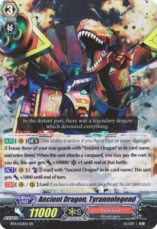 Ancient Dragon Tyrannolegend BT11 013EN Double Rare RR Ancient Dragon Tyrannolegend BT11 013EN Double Rare RR
