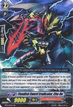 Fiendish Sword Eradicator Cho Ou BT11 017EN Double Rare RR Fiendish Sword Eradicator Cho Ou BT11 017EN Double Rare RR