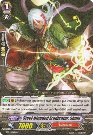 Steel blooded Eradicator Shuki BT11 039EN Rare R Steel blooded Eradicator Shuki BT11 039EN Rare R