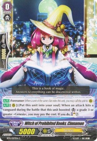 Witch of Prohibited Books Cinnamon BT11 057EN Common C Witch of Prohibited Books Cinnamon BT11 057EN Common C