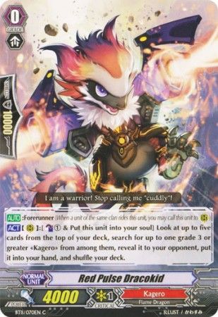 Red Pulse Dracokid BT11 070EN Common C Red Pulse Dracokid BT11 070EN Common C