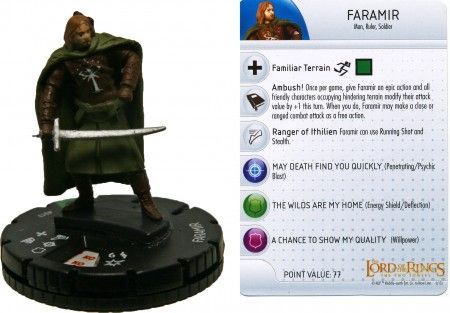 The Two Towers LotR HeroClix FARAMIR #017 Lord of the Rings