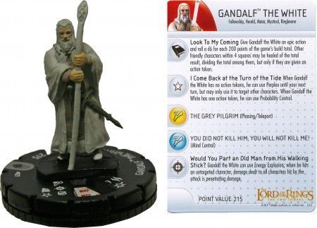 Gandalf the White 027 Lord of the Rings Two Towers Heroclix Gandalf the White 027 Lord of the Rings Two Towers Heroclix