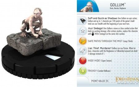 Gollum 007 Lord of the Rings Two Towers Heroclix Gollum 007 Lord of the Rings Two Towers Heroclix