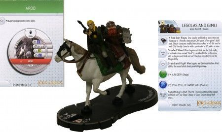 031a The Two Towers NM with card Heroclix 1x x1 Legolas and Gimli 