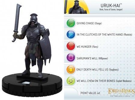 The Two Towers LotR HeroClix URUK-HAI BERSERKER #011 Lord of the Rings