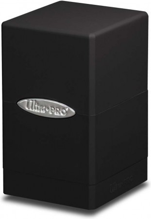 Ultra Pro Black Satin Tower Deck Box UP84173 Deck Boxes Gaming Storage Ultra Pro Black Satin Tower Deck Box UP84173 Deck Boxes Gaming Storage