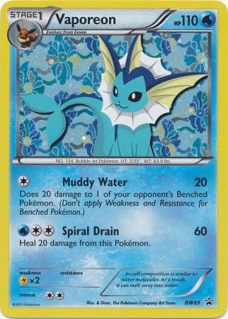 Vaporeon - BW89 - Holo Promo