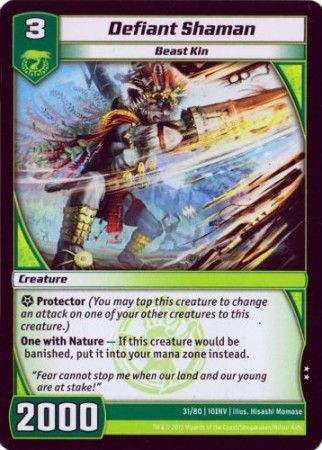 Defiant Shaman 31 80 Uncommon Kaijudo Invasion Earth 10INV Defiant Shaman 31 80 Uncommon Kaijudo Invasion Earth 10INV
