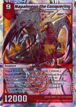 Napalmeon the Conquering S4 S10 Super Rare Kaijudo Invasion Earth 10INV Napalmeon the Conquering S4 S10 Super Rare Kaijudo Invasion Earth 10INV
