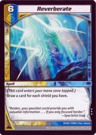 Reverberate 39 80 Rare Kaijudo Invasion Earth 10INV Reverberate 39 80 Rare Kaijudo Invasion Earth 10INV