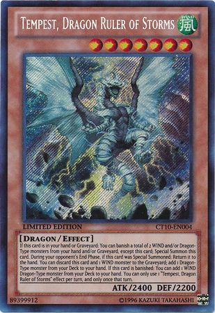Tempest, Dragon Ruler of Storms - CT10-EN004 - Secret Rare