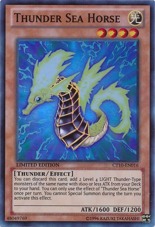 Thunder Sea Horse CT10 EN016 Super Rare Yu Gi Oh Promo Cards Thunder Sea Horse CT10 EN016 Super Rare Yu Gi Oh Promo Cards