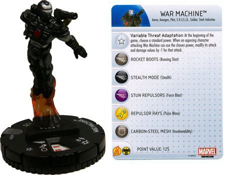 War Machine 029a Invincible Iron Man Booster Set Marvel Heroclix War Machine 029a Invincible Iron Man Booster Set Marvel Heroclix