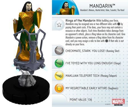 Mandarin 030 Invincible Iron Man Booster Set Marvel Heroclix Mandarin 030 Invincible Iron Man Booster Set Marvel Heroclix