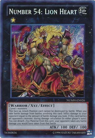Number 54 Lion Heart NUMH EN026 Secret Rare Unlimited Number 54 Lion Heart NUMH EN026 Secret Rare Unlimited