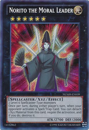 Norito the Moral Leader NUMH EN039 Secret Rare Unlimited Number Hunters Unlimited Singles Norito the Moral Leader NUMH EN039 Secret Rare Unlimited Number Hunters Unlimited Singles