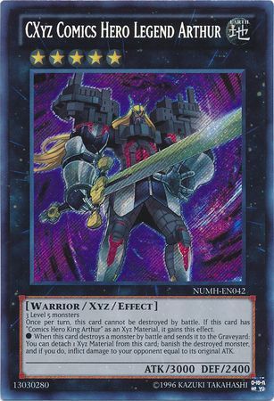 CXyz Comics Hero Legend Arthur NUMH EN042 Secret Rare Unlimited CXyz Comics Hero Legend Arthur NUMH EN042 Secret Rare Unlimited