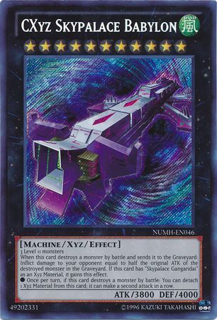 CXyz Skypalace Babylon NUMH EN046 Secret Rare Unlimited Number Hunters Unlimited Singles CXyz Skypalace Babylon NUMH EN046 Secret Rare Unlimited Number Hunters Unlimited Singles