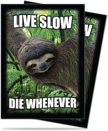 Ultra Pro Sloth Live Slow Die Whenever 50ct Standard Sized Sleeves UP84218 Sleeves Ultra Pro Sloth Live Slow Die Whenever 50ct Standard Sized Sleeves UP84218 Sleeves