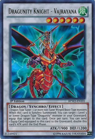 Dragunity Knight Vajrayana BPW2 EN101 Ultra Rare 1st Edition Dragunity Knight Vajrayana BPW2 EN101 Ultra Rare 1st Edition