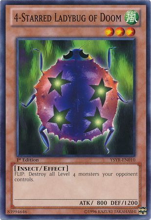 4 Starred Ladybug of Doom YSYR EN010 Common 1st Edition Starter Deck Yugi Reloaded 1st Edition Singles 4 Starred Ladybug of Doom YSYR EN010 Common 1st Edition Starter Deck Yugi Reloaded 1st Edition Singles