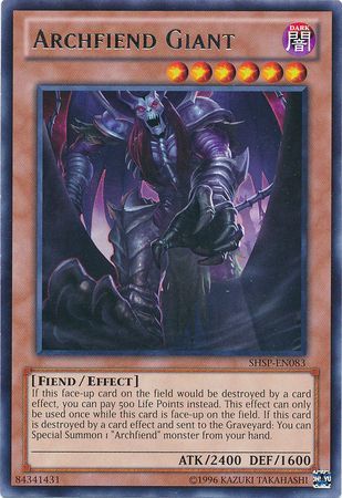 Archfiend Giant SHSP EN083 Rare Unlimited Archfiend Giant SHSP EN083 Rare Unlimited