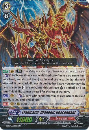 Eradicator Dragonic Descendant BT10 006EN Triple Rare RRR Eradicator Dragonic Descendant BT10 006EN Triple Rare RRR