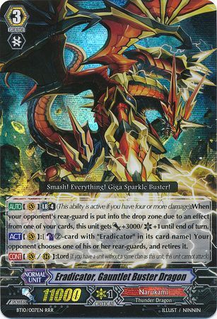 Eradicator Gauntlet Buster Dragon BT10 007EN Triple Rare RRR Eradicator Gauntlet Buster Dragon BT10 007EN Triple Rare RRR