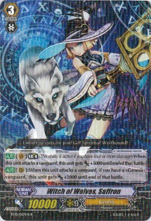 Witch of Wolves Saffron BT10 027EN Rare R Witch of Wolves Saffron BT10 027EN Rare R