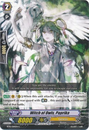 Witch of Owls Paprika BT10 064EN Common C Witch of Owls Paprika BT10 064EN Common C