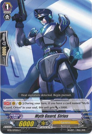 Myth Guard Sirius BT10 070EN Common C Vol 10 Triumphant Return of the King of Knights Singles Myth Guard Sirius BT10 070EN Common C Vol 10 Triumphant Return of the King of Knights Singles