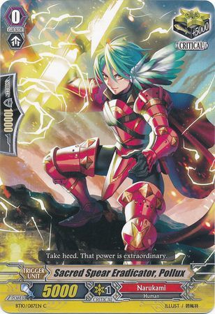 Sacred Spear Eradicator Pollux BT10 087EN Common C Sacred Spear Eradicator Pollux BT10 087EN Common C