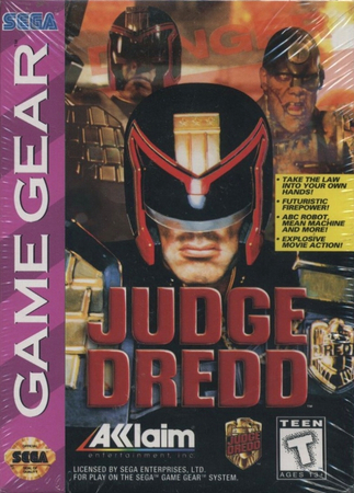 Judge Dredd Sega Game Gear Judge Dredd Sega Game Gear