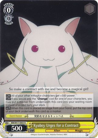 Kyubey Urges For A Contract Evo Trollandtoad Please note that this is a pdf cross stitch pattern. kyubey urges for a contract mm w17 e003 rare r