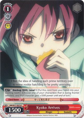 Kyoko Arrives MM W17 E074 Common C Weiss Schwarz Puella Magi Madoka Magica Booster Set Kyoko Arrives MM W17 E074 Common C Weiss Schwarz Puella Magi Madoka Magica Booster Set