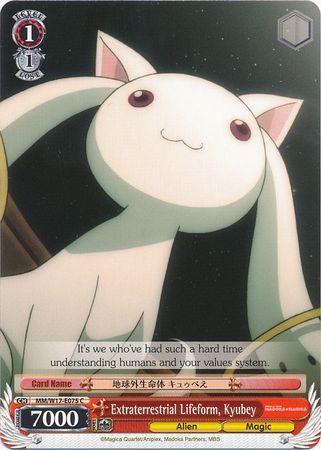 Extraterrestrial Lifeform Kyubey MM W17 E075 Common C Weiss Schwarz Puella Magi Madoka Magica Booster Set Extraterrestrial Lifeform Kyubey MM W17 E075 Common C Weiss Schwarz Puella Magi Madoka Magica Booster Set