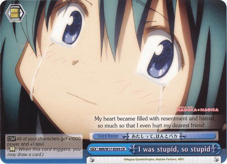 I was stupid so stupid MM W17 E099 Climax Rare CR Weiss Schwarz Puella Magi Madoka Magica Booster Set I was stupid so stupid MM W17 E099 Climax Rare CR Weiss Schwarz Puella Magi Madoka Magica Booster Set