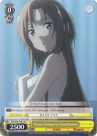 Asuna Jumps to Conclusions SAO S20 TE01 TD Asuna Jumps to Conclusions SAO S20 TE01 TD