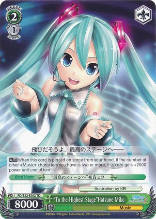 To the Highest Stage Hatsune Miku PD S22 E102 TD To the Highest Stage Hatsune Miku PD S22 E102 TD