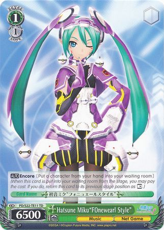 Hatsune Miku FOnewearl Style PD S22 TE11 TD Hatsune Miku FOnewearl Style PD S22 TE11 TD