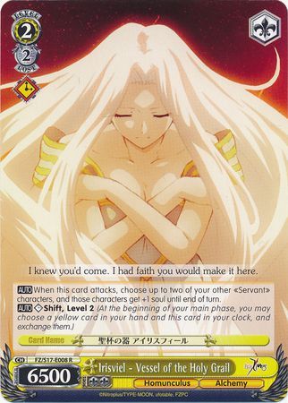 Irisviel Vessel of the Holy Grail FZ S17 E008 Rare R Weiss Schwarz Fate Zero Booster Set Irisviel Vessel of the Holy Grail FZ S17 E008 Rare R Weiss Schwarz Fate Zero Booster Set