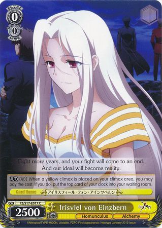 Irisviel von Einzbern FZ S17 E017 Common C Weiss Schwarz Fate Zero Booster Set Irisviel von Einzbern FZ S17 E017 Common C Weiss Schwarz Fate Zero Booster Set