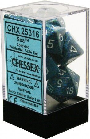 Chessex 7 Dice Set Speckled Sea CHX 25316 for D&D & D20 Accessories ...