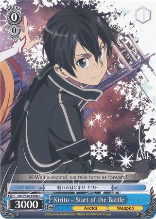 Kirito Start of the Battle SAO S20 E090 Common C Kirito Start of the Battle SAO S20 E090 Common C